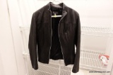 (CLO1) LEATHER JACKET; INCREDIBLY SOFT BLACK LEATHER JACKET BY MARVYN OF PARIS. SIZE ON TAG SAYS 1.