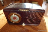(REC) VTG GENERAL ELECTRIC RADIO ALARM CLOCK; MODEL #515F. TORTOISESHELL COLORED BODY.