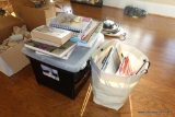 (REC) BOOKS AND MORE LOT; INCLUDES BAG FULL OF UNUSED GREETING CARDS AND GIFT BAGS, AS WELL AS STACK