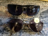 (KIT) LADIES DESIGNER SUNGLASSES LOT; INCLUDES 2 PAIR OF SUN SHADES, ONE IS IN THE STYLE OF D&G AND