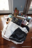 (MBR) ASSORTED BEDROOM ITEMS; INCLUDES BOOKS, PHOTO FRAMES, UNDER-BED ZIPPERED STORAGE, SHOE SHINE