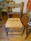 (BED 3) ANTIQUE MULE EARED CHAIR WITH SPLIT BOTTOM SEAT- 17