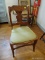 (BED 3) ANTIQUE EMPIRE MAHOGANY SIDE CHAIR- 18