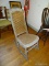 (BED 3) ANTIQUE PAINTED VICTORIAN CANED BACK AND BOTTOM ROCKER- WICKER IN VERY GOOD SHAPE- 19