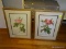 (BED 3) 2 FRAMED AND MATTED FLORAL PRINTS IN GOLD FRAMES- 13