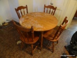 (KIT) 5 PC. MAPLE KITCHEN TABLE AND 4 CHAIRS- TABLE- 40