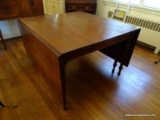 (DR) VINTAGE CHERRY DROP-LEAF TABLE WITH 1 LEAF- SHERATON LEG- 15