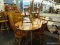 OVAL SHAPED MAPLE TABLE AND CHAIRS SET; INCLUDE OVAL TABLE WITH 2 INSERTED LEAVES AS WELL AS 4 SIDE