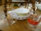 VINTAGE KITCHEN LOT; 4 TOTAL PIECES. INCLUDES GLASS MEASURING CUPS, ONE IS BY PYREX AND ONE IS BY