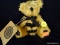 BOYDS BEARS TEDDY BEAR FIGURINE; SMALL BROWN BEAR DECKED OUT LIKE A BUMBLEBEE, HAS ORIGINAL TAGS,