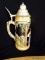 VINTAGE BEER STEIN; MADE IN WEST GERMANY, DESIGN IS HAND PAINTED AND INSCRIBED 