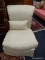 DISTINCTIONS CHAIR; UPHOLSTERED IN A CUBIC PATTERN WITH A MATCHING ACCENT PILLOW. MEASURES 29 IN X