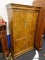 HENREDON ENTERTAINMENT CABINET; CHARLES X HENREDON BIRDS EYE MAPLE 4 DOOR ENTERTAINMENT