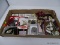 (D3) ASSORTED JEWELRY TRAY LOT; INCLUDES COSTUME PIECES SUCH AS WRISTWATCHES WITH LEATHER BANDS,