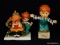 (DIS) REDHEAD HUMMEL FIGURINES; PAIR OF THE POPULAR GOEBEL PORCELAIN FIGURINES BY ARTIST CHARLOTTE