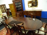 STATTON FURNITURE CO FORMAL DINING ROOM TABLE/CHAIRS; OLDE TOWNE CHERRY FINISH MAKES THIS OVAL