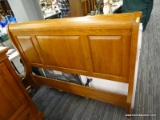 SUMTER CABINET CO QUEEN SLEIGH BED; STYLISH OAK QUEEN SIZED BED WHICH COORDINATES WITH ADDITIONAL