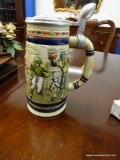 VINTAGE BEER STEIN; EARLY FOOTBALL THEMED. HANDCRAFTED BY CERAMARTE IN BRAZIL EXCLUSIVELY FOR AVON.