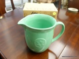 ONEIDA PETALS DINNERWARE; NEW IN BOX, LIGHT GREEN PITCHER IN WILLOW PATTERN. MATCHES MULTICOLORED