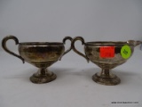 (DIS) STERLING CREAMER AND SUGAR BOWL; PAIR OF EMPIRE WEIGHTED STERLING PIECES, NUMBERED #22 ON