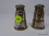 (DIS) STERLING SALT AND PEPPER SHAKERS; FRANK M WHITING STERLING, REINFORCED, NUMBERED #880, EACH