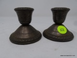 (DIS) STERLING CANDLESTICKS; CROWN WEIGHTED STERLING, ROUND BASES, COULD USE A POLISHING BUT ARE