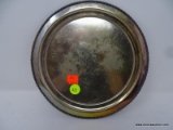 (DIS) STERLING SMALL ROUND PLATE; 8.25 IN DIAMETER ROUND PLATE/TRAY WITH BEADED TRIM AROUND EDGES.