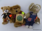 (DIS) BOYDS BEARS FIGURINES; LOT OF 3 BEARS, ALL LIKE NEW AND 2 WITH ORIGINAL TAGS (