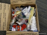 (TAB) DEALERS BOX LOT; INCLUDES COSTUME JEWELRY CONTENTS OF BRACELETS, BEADS, AND NECKLACES