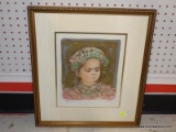 (DIS) ARTWORK; NUMBERED LITHOGRAPH FROM THE CHILDREN SERIES BY ARTIST EDNA HIBEL. 3 OF 4, MEASURES