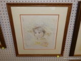 (DIS) ARTWORK; CHILDREN SERIES NUMBERED LITHOGRAPH BY ARTIST EDNA HIBEL. LABELLED II, 110/150, ED