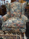 PENNSYLVANIA HOUSE FLORAL WINGBACK CHAIR; FROM THE MANOR COLLECTION COMES THIS LOVELY FLORAL QUEEN