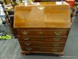 MONITOR FURNITURE CO FALL-FRONT SECRETARY CHEST; FROM MONITOR FURNITURE COMPANY OF JAMESTOWN NEW