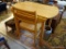 (LRM) MODERN MAPLE DROP-LEAF BREAKFAST TABLE AND 1 CHAIR- 34