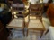 (LRM) PR. OF ANTIQUE WALNUT VICTORIAN CANED BOTTOM SIDE CHAIRS- HEAVILY CARVED CREST AND SPINDLE