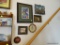 (ENTRANCE HALL) 5 PICTURES AND AN AUSTRIAN PORTRAIT PLATE- ABSTRACT ART PRINT IN CHERRY FRAME-11