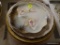 (DR) 5 ANTIQUE PLATES- CAULDRON WITH FLOWERS AND GOLD SHELLS MADE FOR BAILEY, BANKS AND BIDDLE-