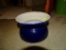 (DR) COBALT BLUE PORCELAIN CUSPIDOR ( SPITTOON) WITH CHIP