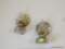 (ENTRANCE HALLWAY) PR. OF MINIATURE OIL LAMP SCONCES WITH CHIMNEYS AND REFELECTORS-7