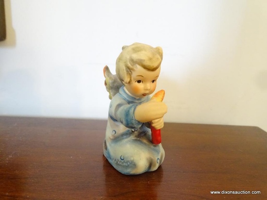 (ENTRANCE HALL) 3"H GOEBEL FIGURINE OF ANGEL WITH CANDLE WITH BEE MARK