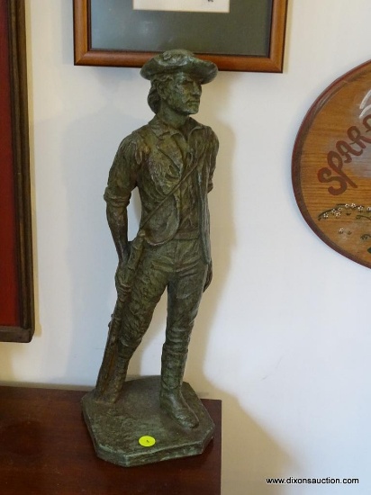 (ENTRANCE HALLWAY) 19"H CAST PLASTER COLONIAL SOLDIER