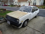 (OUT) 1983 CHEVROLET CHEVETTE. 4 SPEED. 4 CYLINDER WITH 37,000 ACTUAL MILES. DOES RUN!
