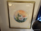 (LRM) FRAMED AND DOUBLE MATTED HUMMINGBIRD PRINT- PENCIL SIGNED AND NUMBERED- JOHNNY LUNG- 2/2500-