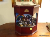 (LRM) NOAH'S ARK ELECTRIC DISC MUSIC BOX IN CHERRY CASE- HAS 3 DISCS-10