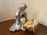(LRM) NEW IN BOX- JEWELED HAWTHORNE VILLAGE COLLECTION- MARY AND BABY JESUS- 7