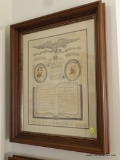 (LRM) FRAMED AND MATTED 1882 COPY OF 