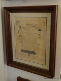 (LRM) FRAMED AND MATTED 1880 COPY OF 