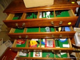 (DR) CONTENTS OF 4 DRAWERS OF SILVER CHEST- 63 PCS. OF SUPREME GALLERY STAINLESS STEEL PEWTER FINISH