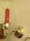 (DEN) BRASS CANDLE WALL SCONCE WITH CHIMNEY-5