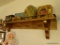 (DEN) PINE HANGING SHELF WITH GALLERY AND SHAKER PEGS- 36